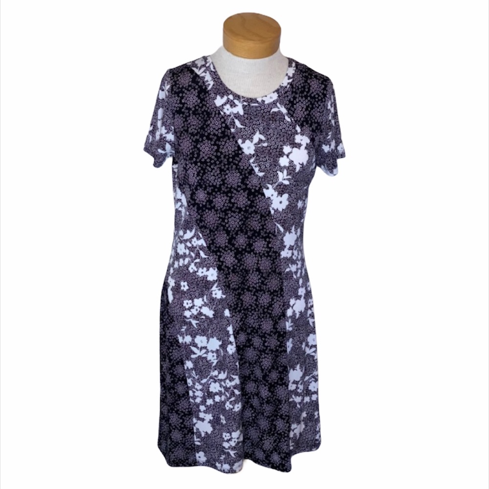 Michael Kors Back & White Floral Dress Small NWT